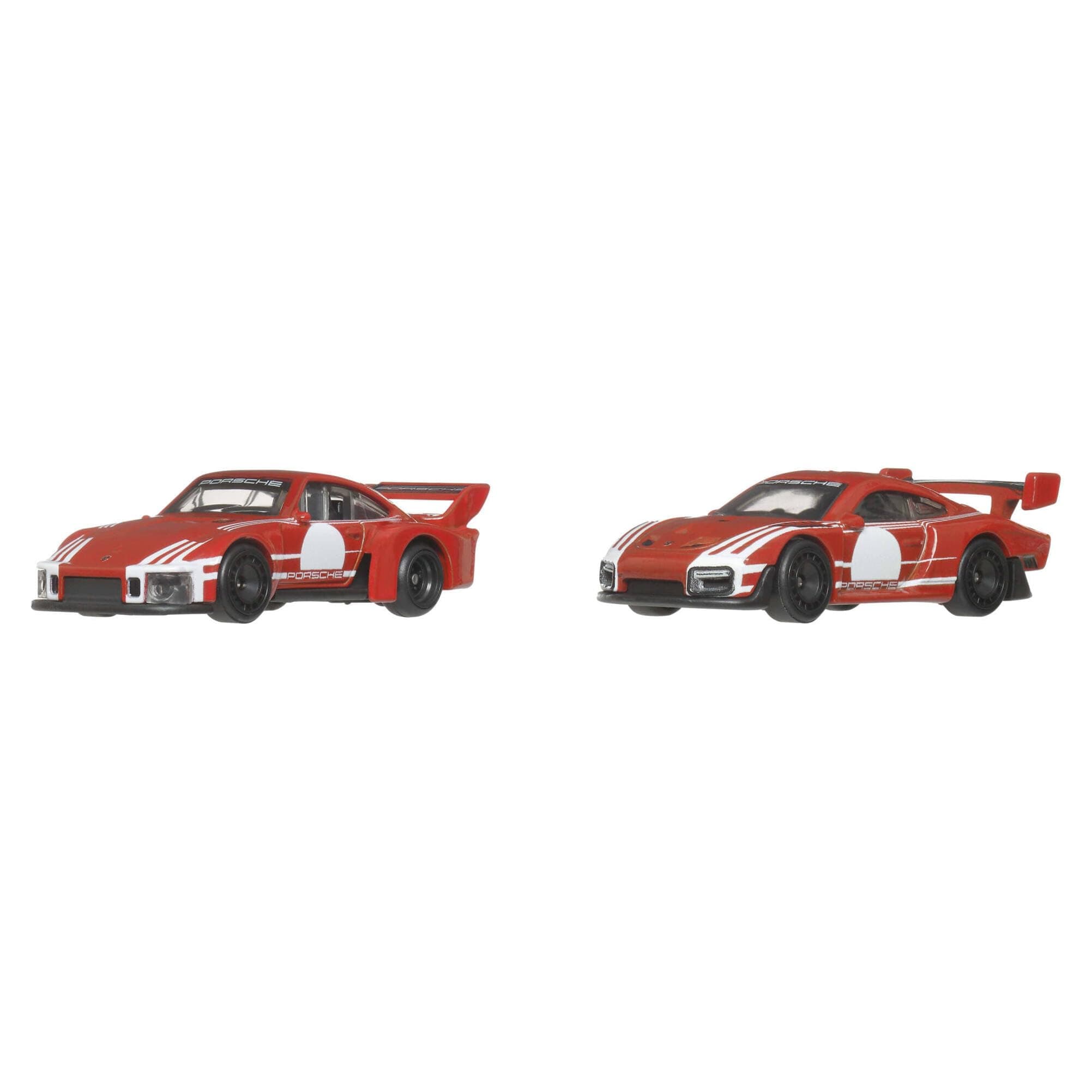 Hot Wheels Premium Car Culture 2-Pack (Porsche 935 & 2018 Porsche 935), 1:64 Scale, Real Riders Tires, Metal/Metal Chassis, Toy for Collectors, JHW51