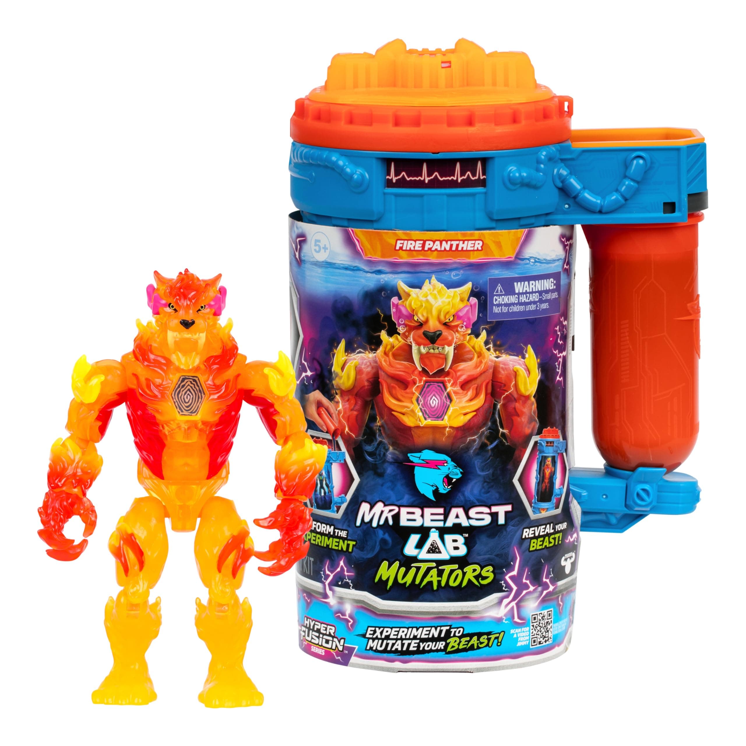 MrBeast Lab Hyper Fusion Mutators Flame Panther Action Figure
