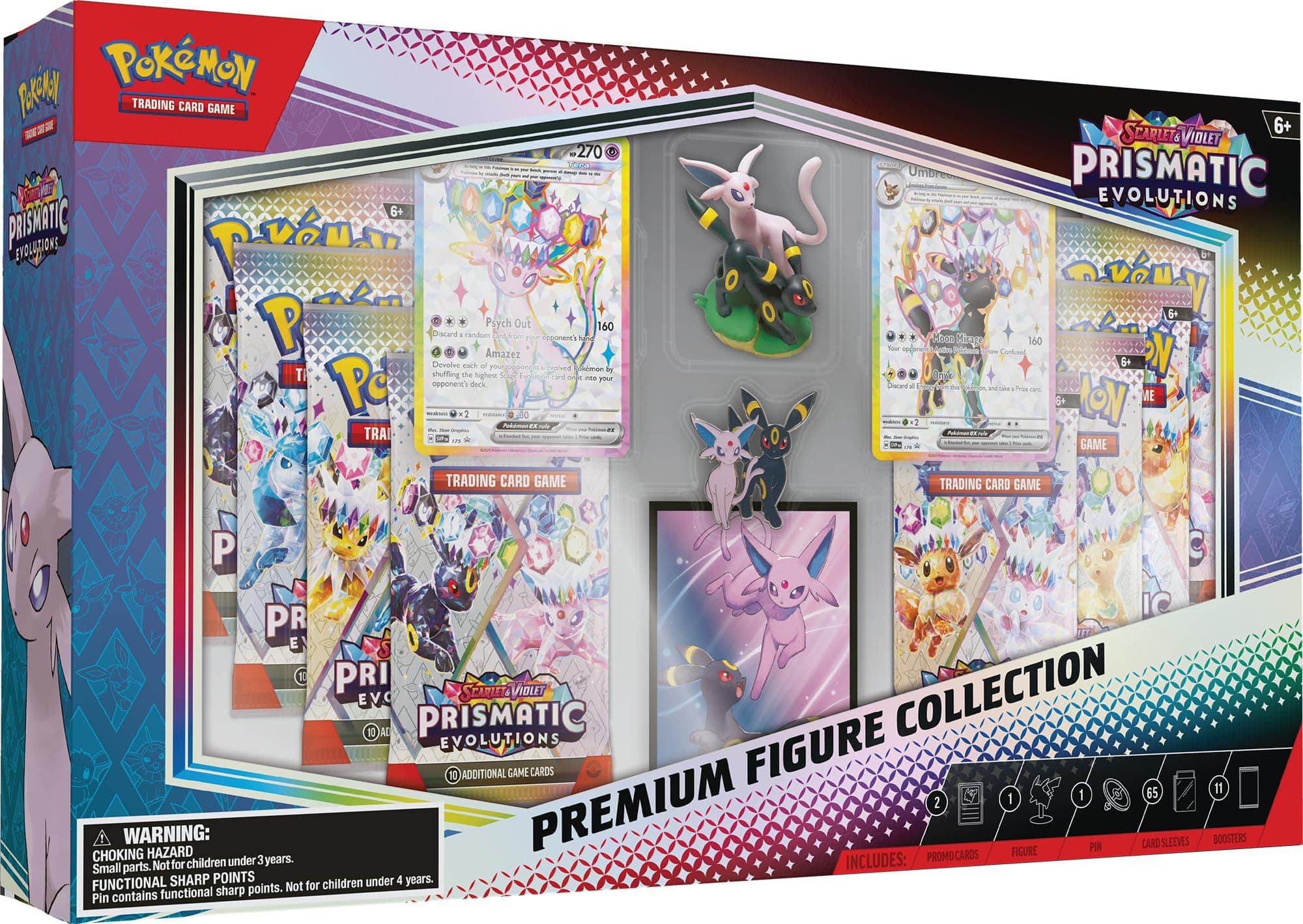 Pokémon TCG: Scarlet & Violet—Prismatic Evolutions Premium Figure Collection (2 Etched Foil Promo Cards, 11 Pokémon TCG: Scarlet & Violet—Prismatic Evolutions Booster Packs & More)