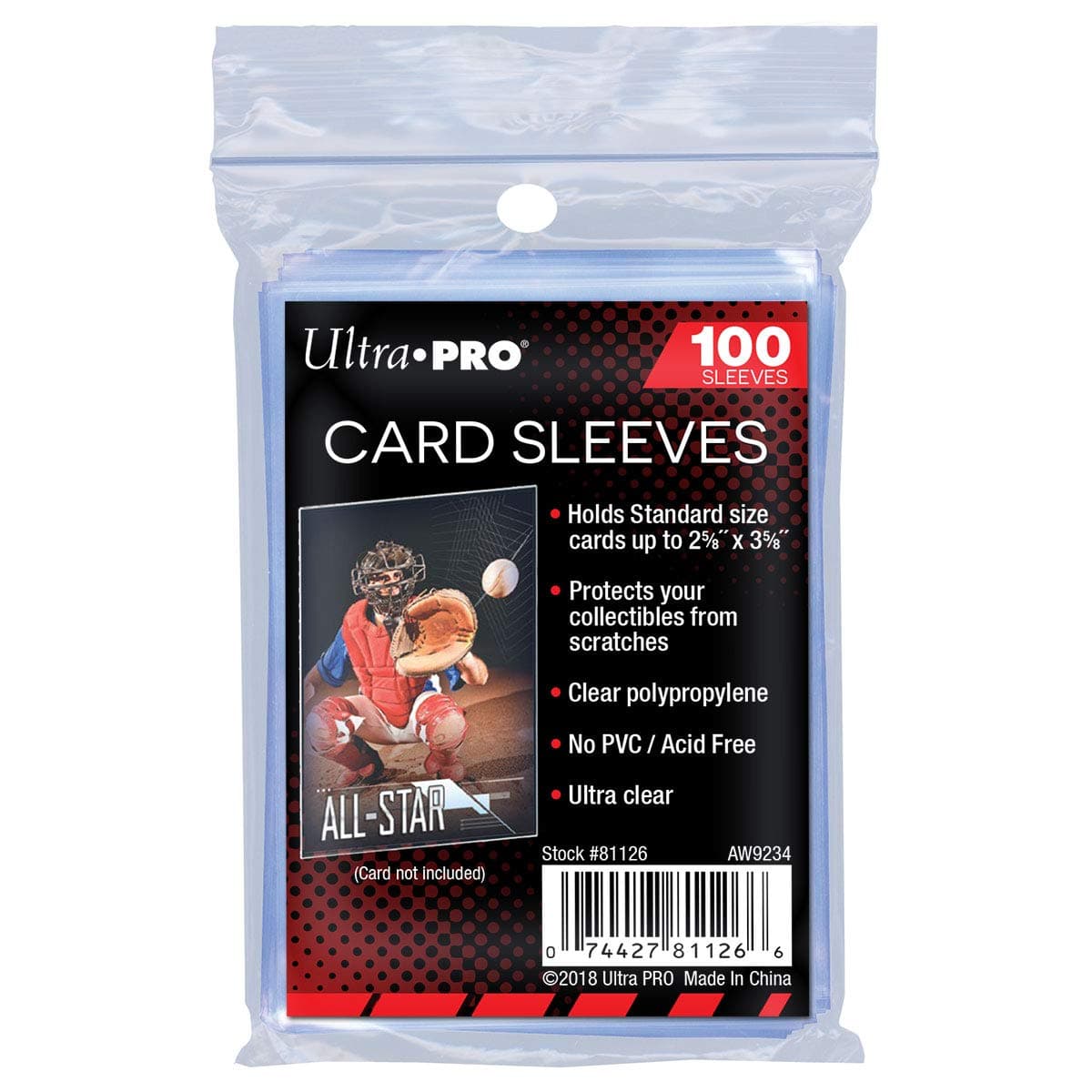 Ultra Pro - AW11739 - Card Protector Sleeves - - Transparent - 100 Piece